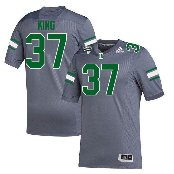 Eastern Michigan Eagles #37 Jay King College Football Jerseys Stitched-Grey